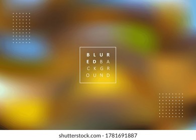 Abstract vector blurred background with dotted elements and text