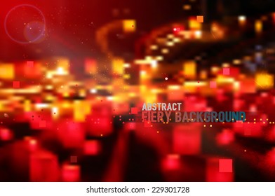 abstract vector blurred background in fiery color palette
