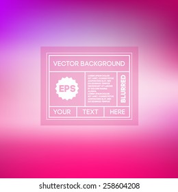 Abstract vector blurred background with typography for designers