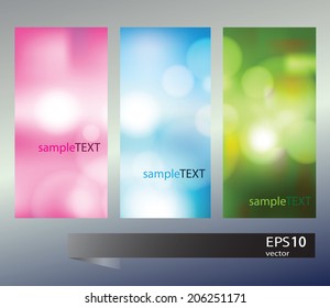 Abstract vector blurred banners  - set for design