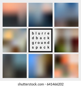 Abstract vector blurred design backgrounds pack