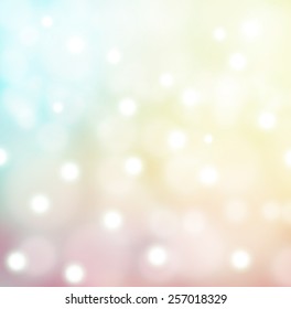 Abstract vector blurred lights bokeh background