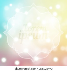 Abstract vector blurred lights bokeh background