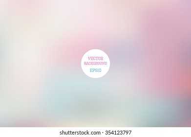 Abstract vector blurred spring background in soft pastel colors