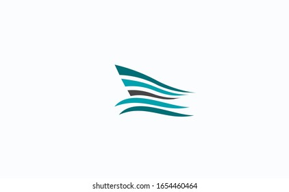 Abstract Vector Boat Logo Design. Logotype for company
