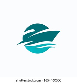 Abstract Vector Boat Logo Design. Logotype for company