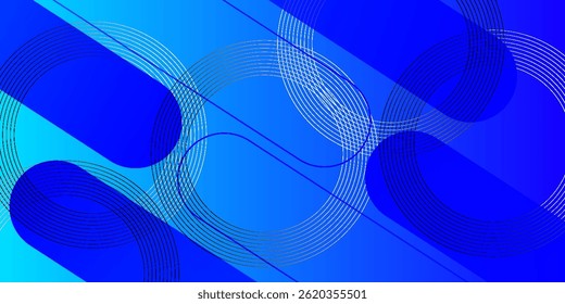 Abstract vector with bold blue gradients, curved lines, and layered circular and diagonal shapes, creating a sleek, modern, and energetic visual flow, ilustrator eps 10.
