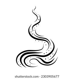 Abstract vector of bonfire tattoo design for body art.