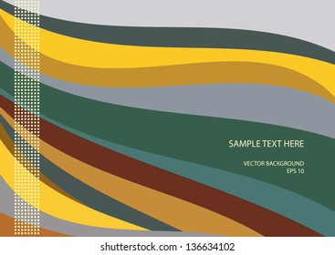 abstract vector booklet design, page layout with colorful lines and place for your text