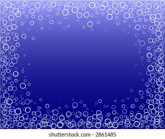 Abstract vector border of underwater bubbles