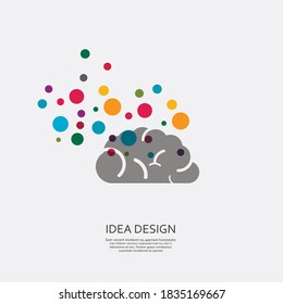 Abstract vector brain. Nice element for design