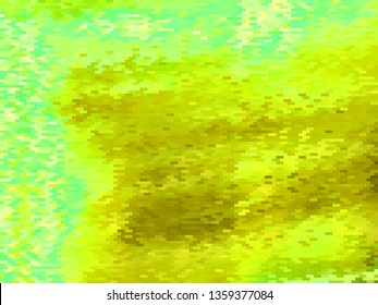 abstract vector brick mosaic geometric background - brown and green