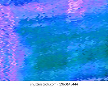 abstract vector brick mosaic geometric background - blue and violet