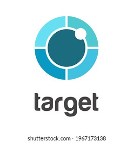 Abstract vector bright circles eye rings target logo business company,search engine promotion icon,seo advertising marketing sign.Design template creative logo for Branding advertising research agency