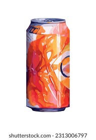 Abstrakte, Vektorhellfarben Soda kann Symbol einzeln