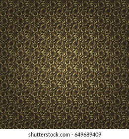 Abstract vector bright golden design for wallpaper, Christmas decoration, confetti, textile, wrapping. Symbol of holiday. Stars seamless pattern gold and gray retro background.