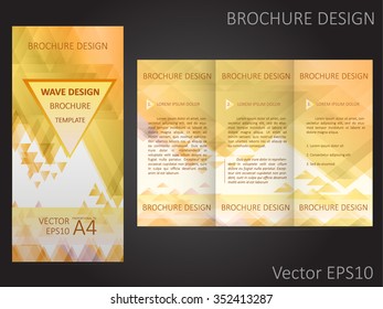Abstract vector Brochure / Booklet Layout Design template with colorful geometric triangular background
