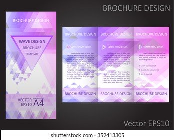 Abstract vector Brochure / Booklet Layout Design template with colorful geometric triangular background