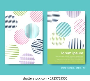 Abstract vector brochure cover template with circle shapes