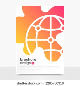 Abstract Vector Brochure Design. Globe Vector Brochure Mockup. Company Brochure Templates. EPS10