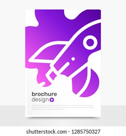 Abstract Vector Brochure Design. Startup Vector Brochure Mockup. Company Brochure Templates. EPS10