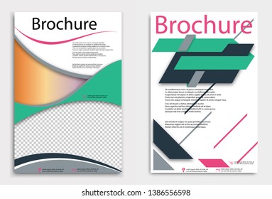Abstract Vector Brochure Template. Flyer Layout. Flat Style. Infographic Elements.