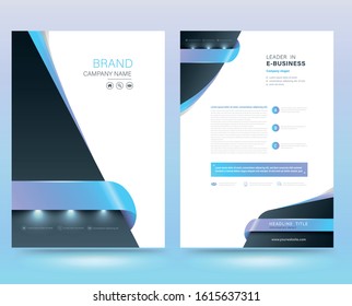 Abstract Vector Brochure Template. Flyer Layout. Flat Style. Infographic Elements.