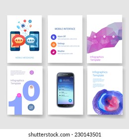 Abstract Vector Brochure Template. Flyer Layout. Flat Style. Infographic Elements. 