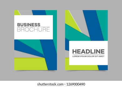 Abstract vector brochure, visit card, list, front page, mockup brochure theme style, banner, idea, cover, booklet, print, flyer, book, blank with geometric design.