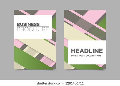 Abstract vector brochure, visit card, list, front page, mockup brochure theme style, banner, idea, cover, booklet, print, flyer, book, blank with geometric design.