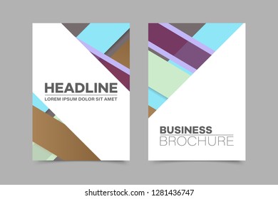 Abstract vector brochure, visit card, list, front page, mockup brochure theme style, banner, idea, cover, booklet, print, flyer, book, blank with geometric design.