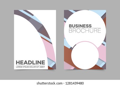 Abstract vector brochure, visit card, list, front page, mockup brochure theme style, banner, idea, cover, booklet, print, flyer, book, blank with geometric design.