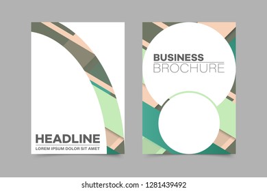 Abstract vector brochure, visit card, list, front page, mockup brochure theme style, banner, idea, cover, booklet, print, flyer, book, blank with geometric design.