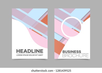 Abstract vector brochure, visit card, list, front page, mockup brochure theme style, banner, idea, cover, booklet, print, flyer, book, blank with geometric design.