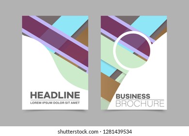 Abstract vector brochure, visit card, list, front page, mockup brochure theme style, banner, idea, cover, booklet, print, flyer, book, blank with geometric design.