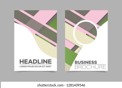 Abstract vector brochure, visit card, list, front page, mockup brochure theme style, banner, idea, cover, booklet, print, flyer, book, blank with geometric design.
