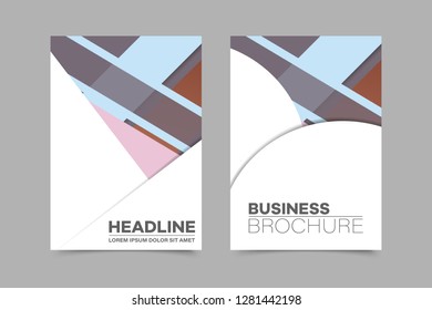 Abstract vector brochure, visit card, list, front page, mockup brochure theme style, banner, idea, cover, booklet, print, flyer, book, blank with geometric design.