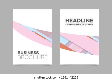 Abstract vector brochure, visit card, list, front page, mockup brochure theme style, banner, idea, cover, booklet, print, flyer, book, blank with geometric design.