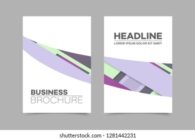 Abstract vector brochure, visit card, list, front page, mockup brochure theme style, banner, idea, cover, booklet, print, flyer, book, blank with geometric design.