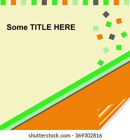 Abstract vector brochure/report template design, rolled corner