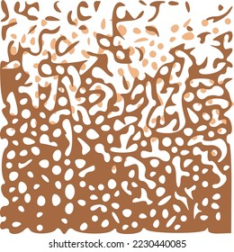 Abstract Vector Brown and Beige Wavy Shapes Superposed