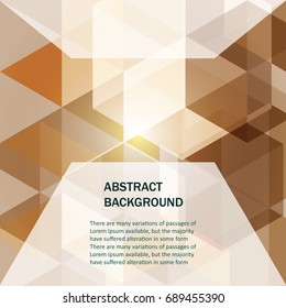 abstract vector brown geometric shape background for cover design and flyer template