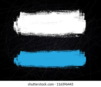 Abstract vector brush stroke black scratched background