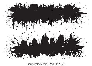 Abstract Vector Brush Stroke Texture: Distressed Grunge Background with Overlay Effect