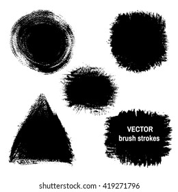 Abstract vector brush strokes, acrylic stains