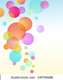 fondo de los círculos de globos de burbuja vectorial abstracto