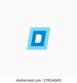 Abstract vector bubble logo sign. Letter d, o design elements. Design elements set for web, print, application material design. Origami paper stripes sign.