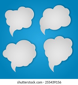 abstract vector bubble speeches with shadows. Eps10