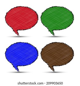 The abstract vector bubble tag