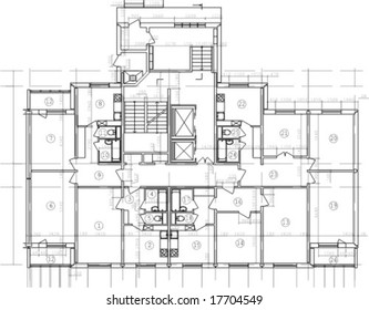 Abstract vector building drawing